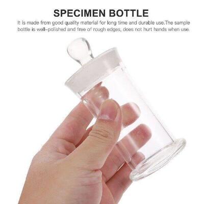 1Pcs Glass Specimen Bottle Borosilicate Clear Laboratory