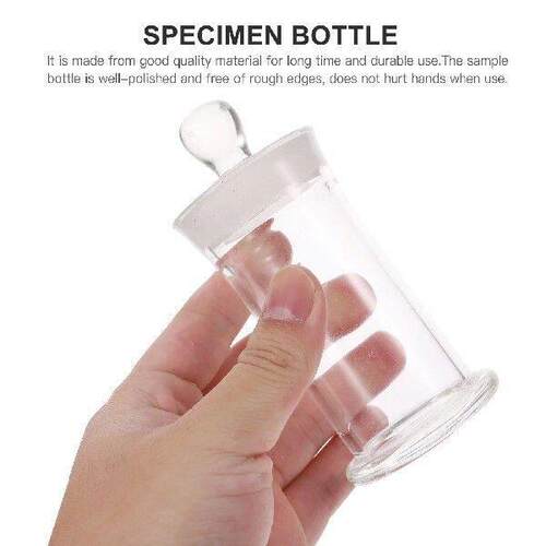 1Pcs Glass Specimen Bottle Borosilicate Clear Laboratory