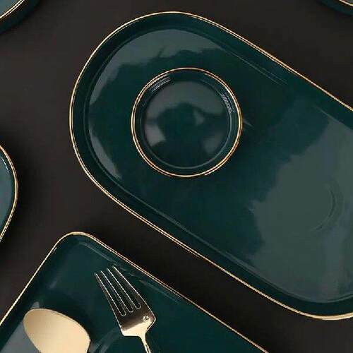 Luxury Fashion Ceramics Cookware Bowl Plate Dinner Set