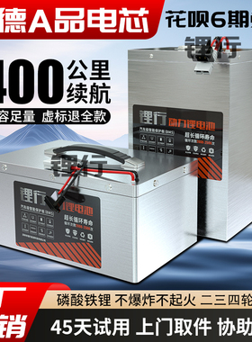 宁德电动车锂电池72V60V48V磷酸铁锂电瓶外卖快递电摩三轮四轮车