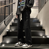 休闲长裤 CeTky复古牛仔裤 男生 潮牌美式 高街秋冬季 男款 直筒阔腿裤