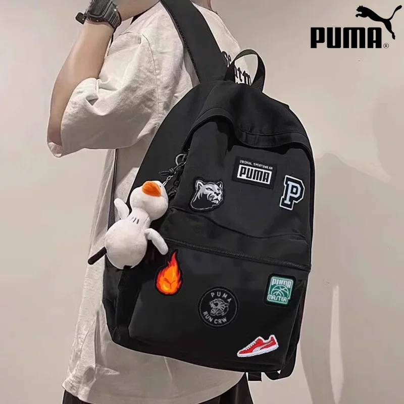 Puma, стильный рюкзак, вместительная спортивная сумка с вышивкой