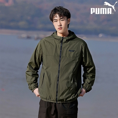 PUMA彪马橄榄绿外套男士秋季新款正品运动服跑步防风休闲上衣夹克