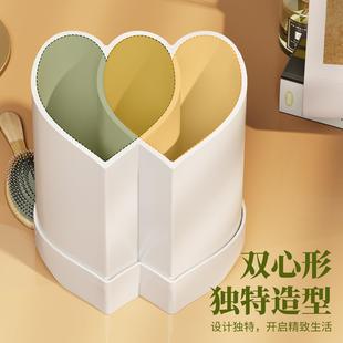 创意可爱桌面笔筒办公室化妆刷收纳筒风收纳盒文具轻奢办公收纳桶