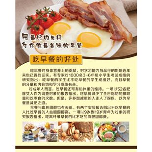 吃早餐的好处海报美好的一天从营养早餐开始健康每一天早餐关健