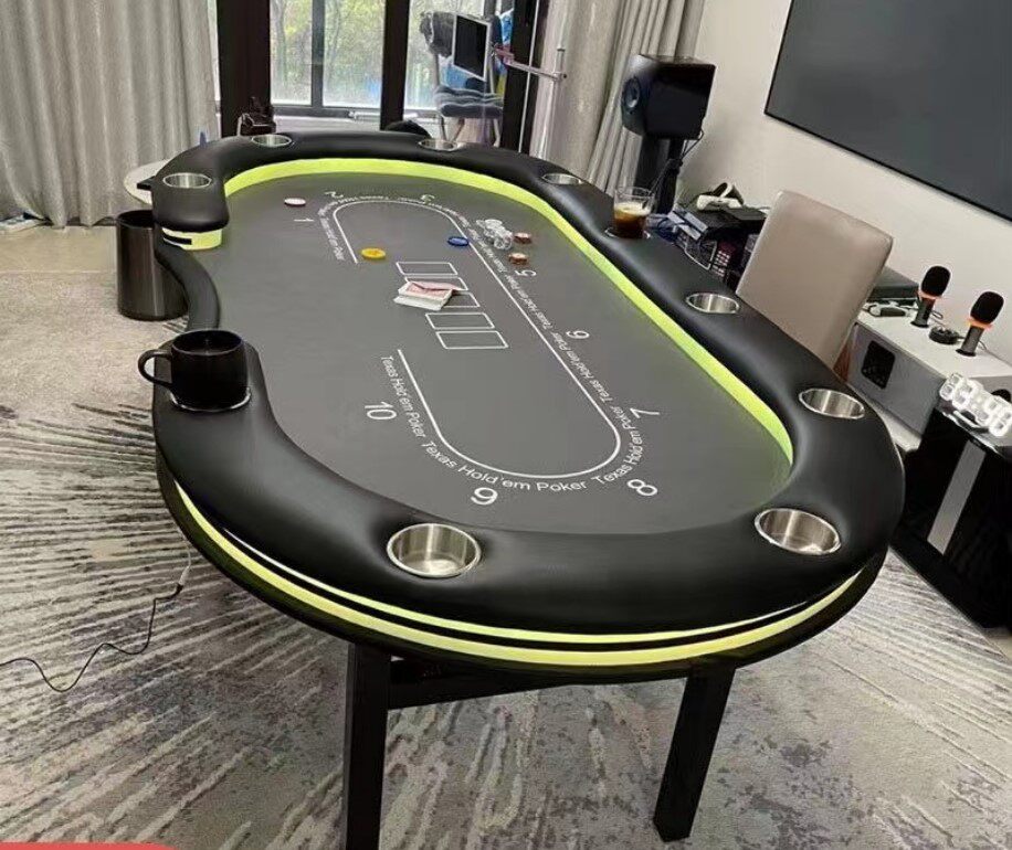 专业德州扑克桌棋牌室筹码扑克牌折叠台面桌布颜色可定制德州桌子