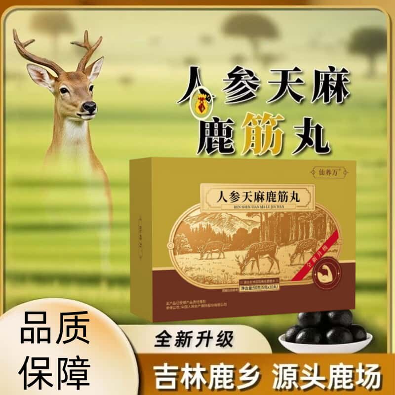 正品人参天麻鹿筋丸东北特产梅花鹿鹿筋丸养生丸高含量易吸收