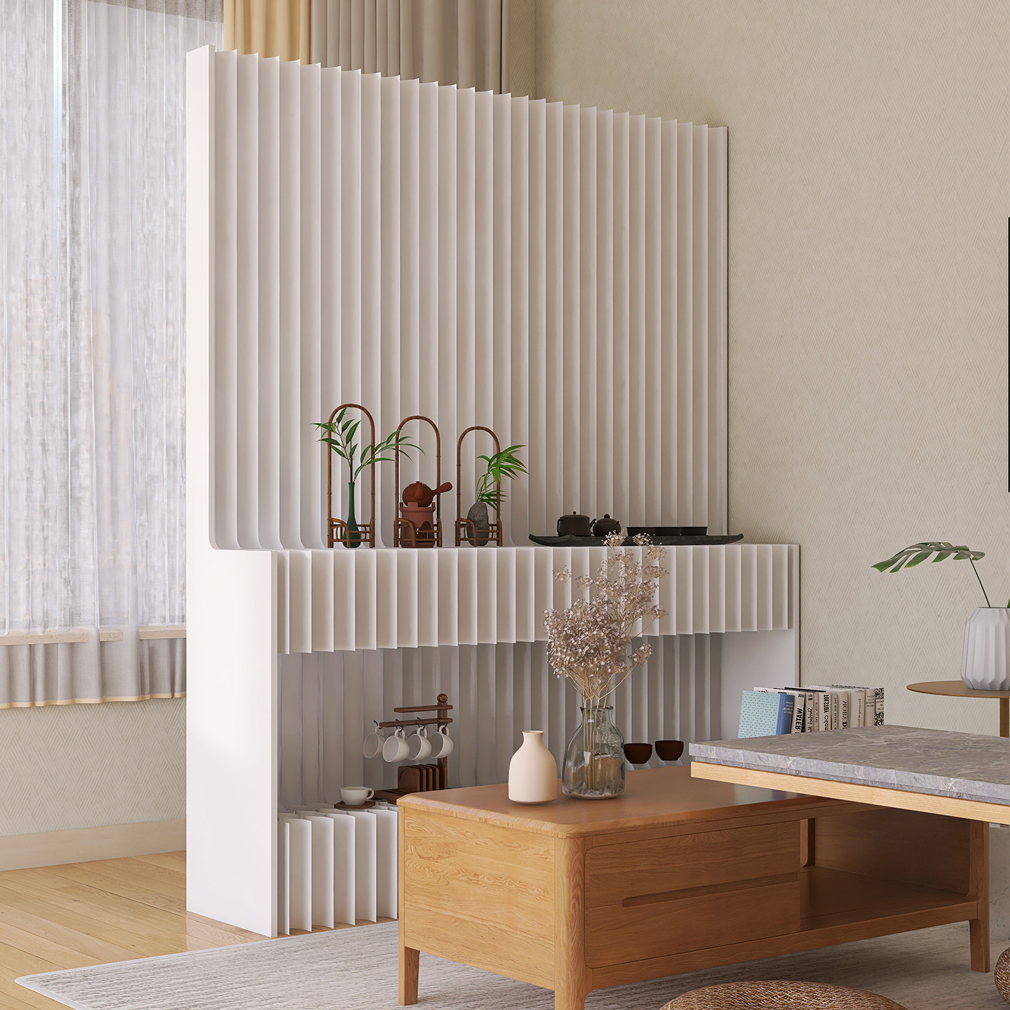 屏风置物隔断风琴折叠屏风牛皮纸卧室分割挡板商用背景墙定制,商业/办公家具,办公屏风/隔断,淘宝优惠券,粉丝福利购,淘宝优惠卷