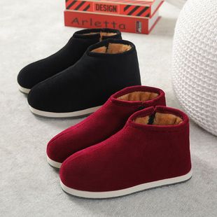 老人棉鞋冬季男鞋爸爸老北京布鞋加绒保暖加厚防滑中老年软底大码