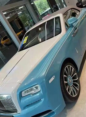 劳斯莱斯曜影腰线贴n纸拉花 魅影车身橙色金腰线专用彩条汽车贴纸