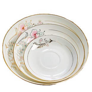 新品 家用中式 高档骨瓷碗盘X碟 婚庆新品 70头陶瓷餐具