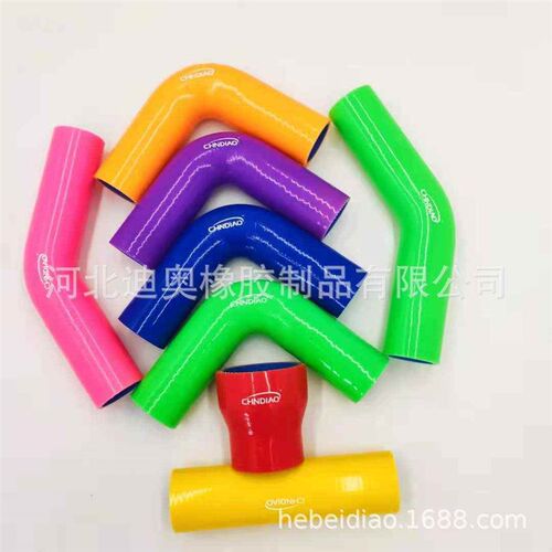 硅胶管增压e汽车中胶管变进气涡轮 硅胶管冷器异型径弯管接头