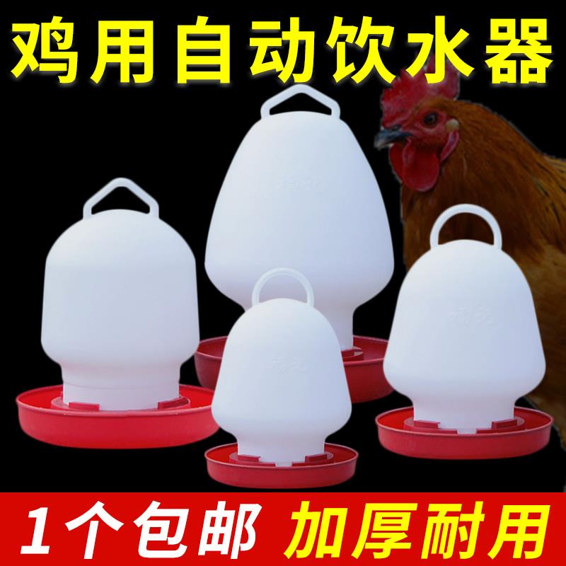 喂鸡的食糟带喝水小鸡的自动饮水器喂水神器水桶鸭子鹅散养喂食器
