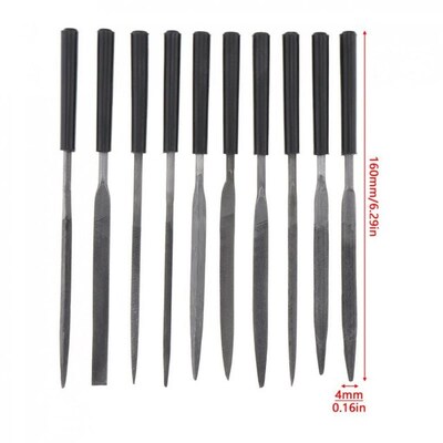 10pcs 140mm 160mm 180mm Trimming Steel File Set SemWi-circul