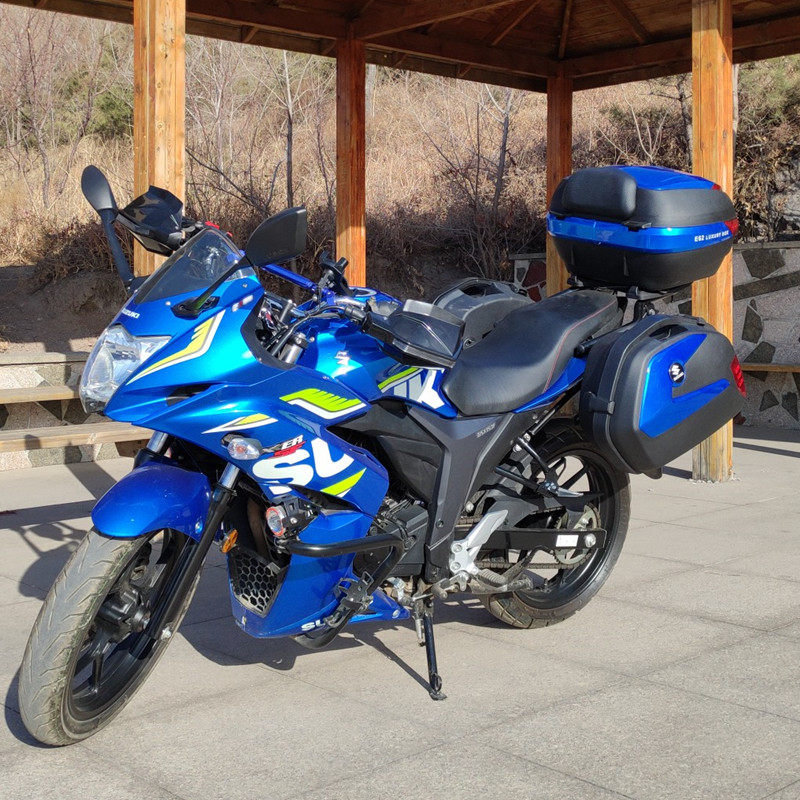 适用于GSX155极客飒150F侧箱150NK边箱后备箱T尾箱后货架三箱改装