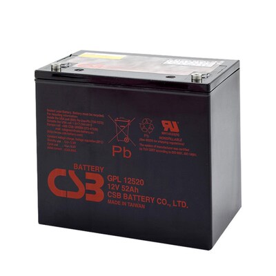 CSB GPL12520 12v52ah直流屏ups电源N通信免维护铅酸电池 蓄电池