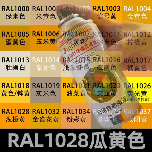 RAL1028瓜黄色自动喷漆