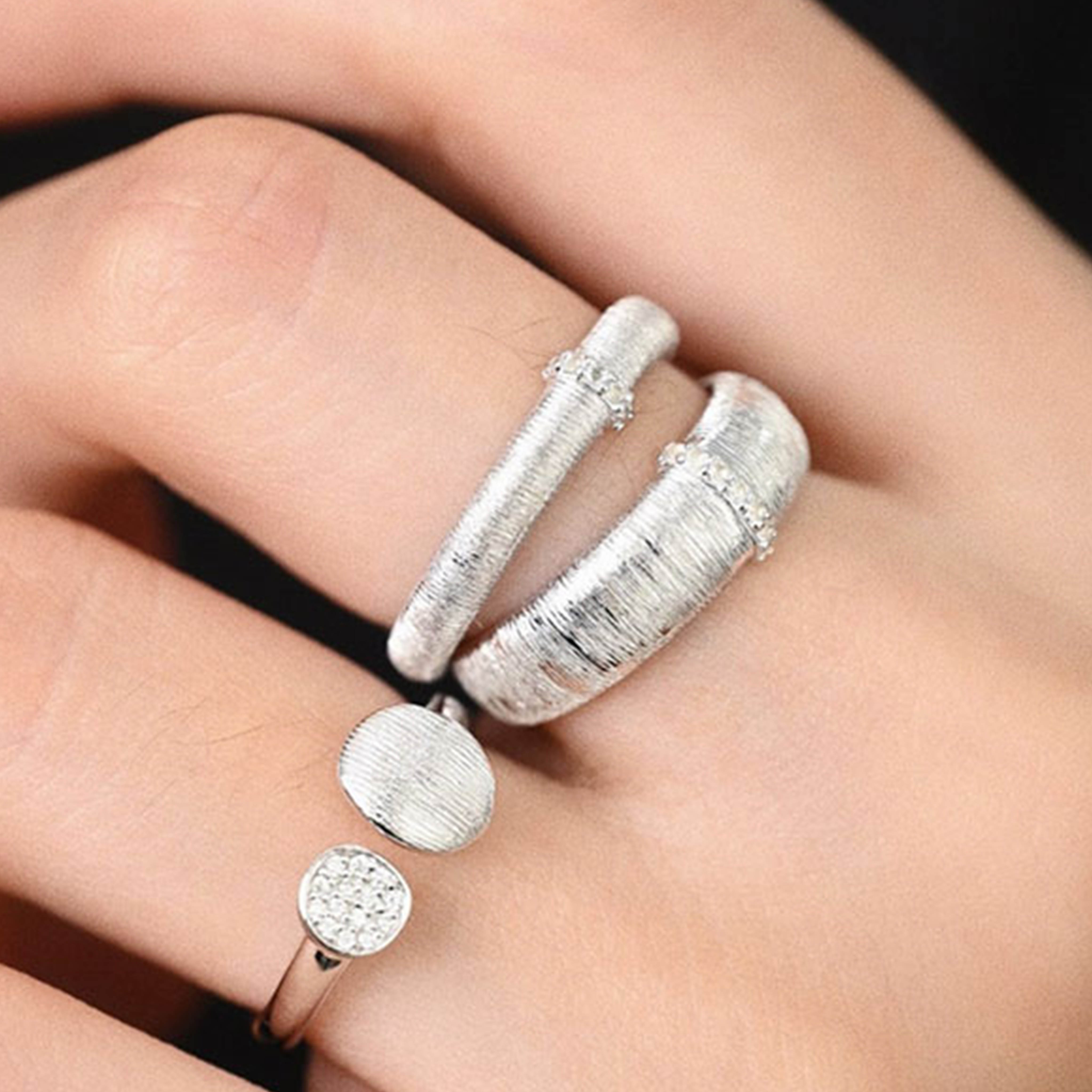专注s925纯银精工！意大利复古镶嵌手工拉丝戒指镀18k金中古指环