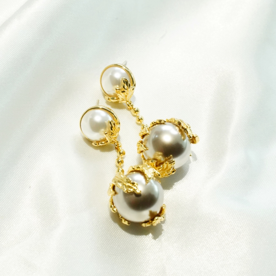 金枝抱月耳钉耳夹时尚饰品