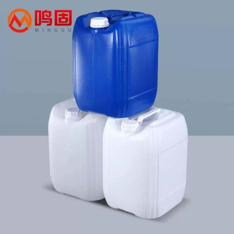 zj4188 25升塑料桶白色全新pe堆码瓶油酒胶水壶化工桶自重1公斤白