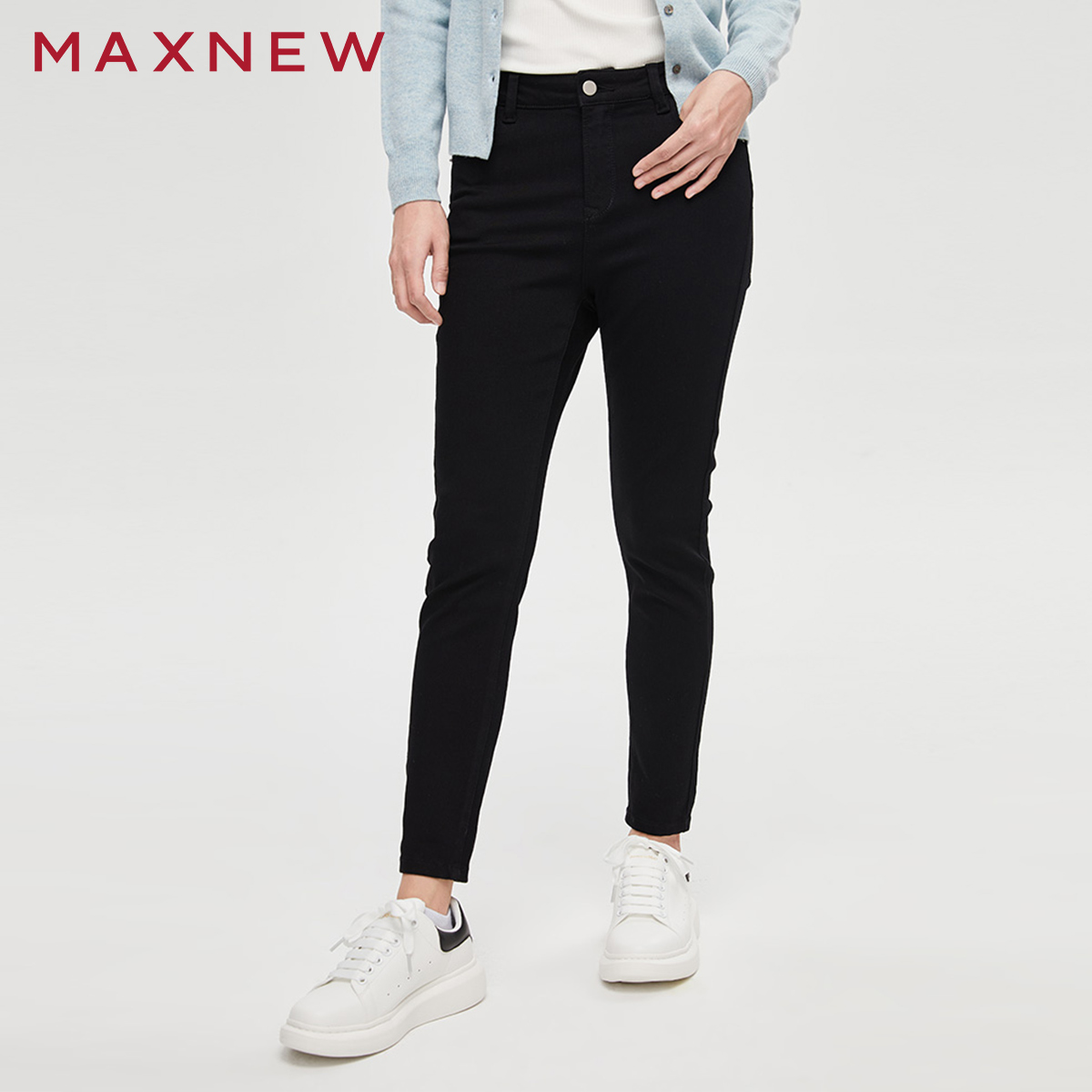 MAXNEW马恩牛仔长裤时尚修身