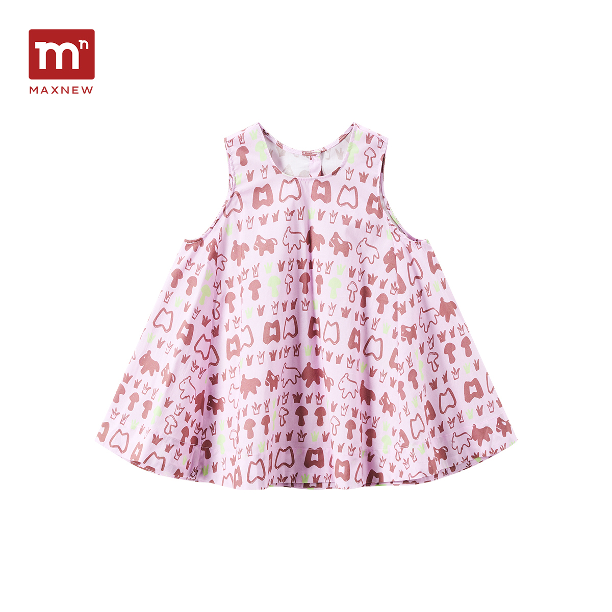 【门店同款】马恩MAXNEW童装2025夏季新款女宝宝印花背心连衣裙