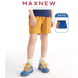 门店同款 男大童短裤 马恩MAXNEW童装 新款 速干宽松直筒 2024夏季