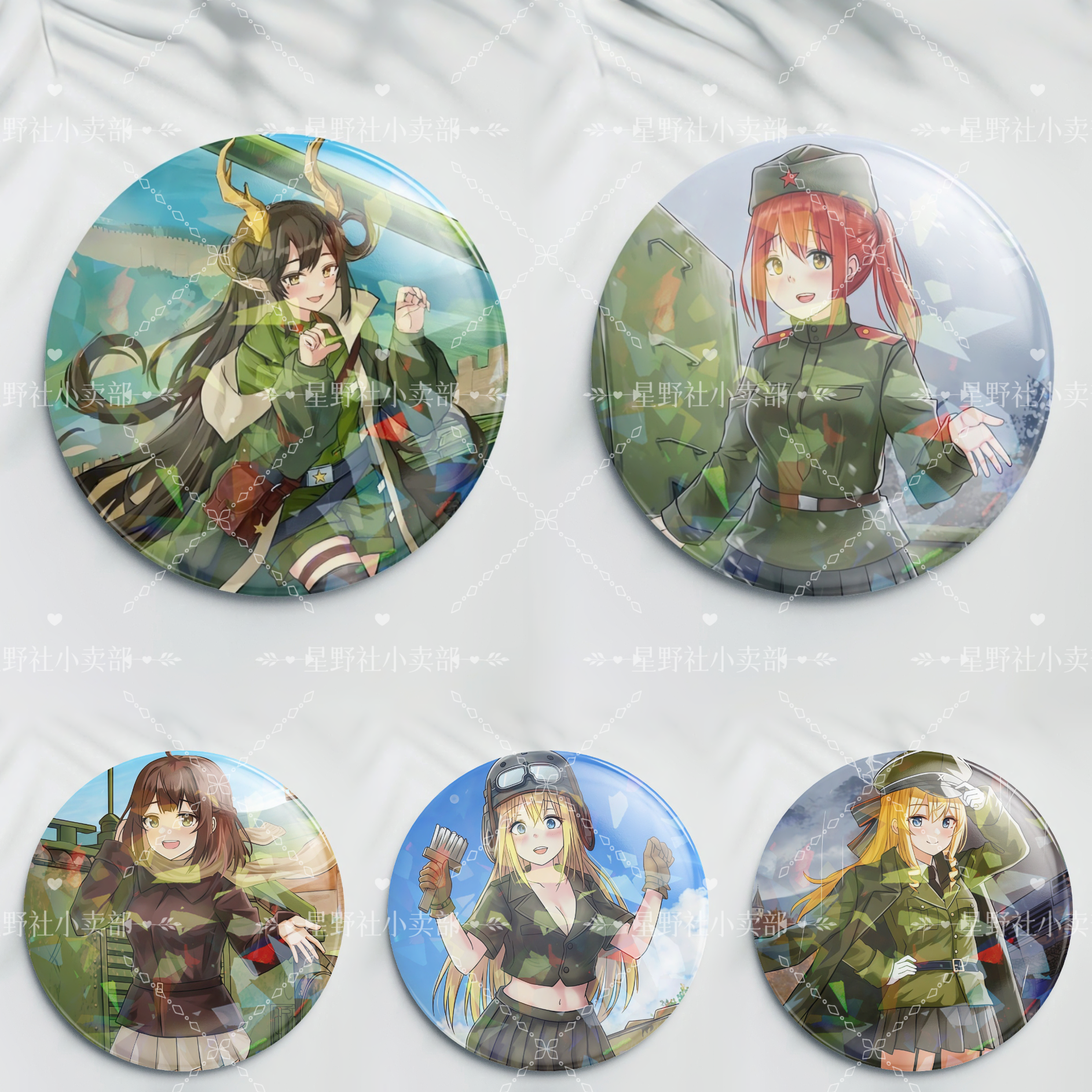 [星野社]战争雷霆游戏周边战雷少女吧唧徽章谷子75mm  WarThunder