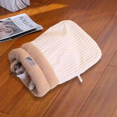 Cat Sleeping Bag Warm Funny Tunnel Cat Nest Soft Plush Cat