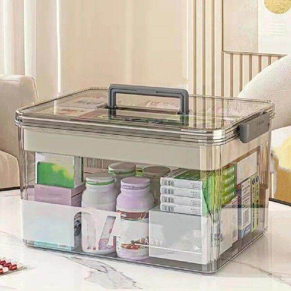 Large Capacity Medicine Case with Easy-Grip Handle