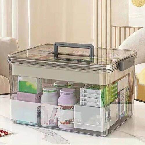 Large Capacity Medicine Case with Easy-Grip Handle