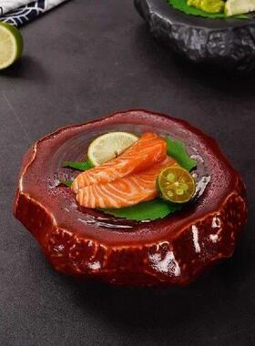 Creative Stone Pattern Ceramic Dinner Plate Sushi Plate
