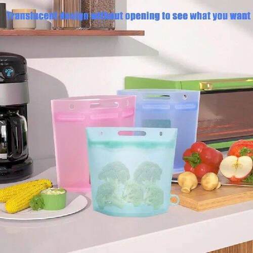 Reusable Snack Bags Airtight Silicone Sandwich Bags