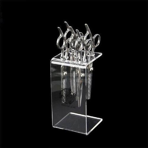 Hair Scissors Storage Rack Transparent Stand for