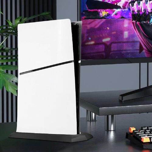 For PS5 Slim Disc Console Vertical Stand Base Built-in