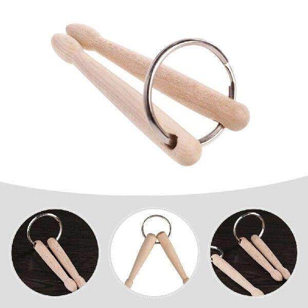 Ornament Drumstick Keychain Child Rings Musical Instruments - 实物图