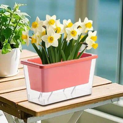 Bottom Watering Pots Balcony Water Plant Pot Garden Floral
