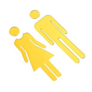 1 Pair Man & Woman Toilet Sticker WC Door Sign Decals