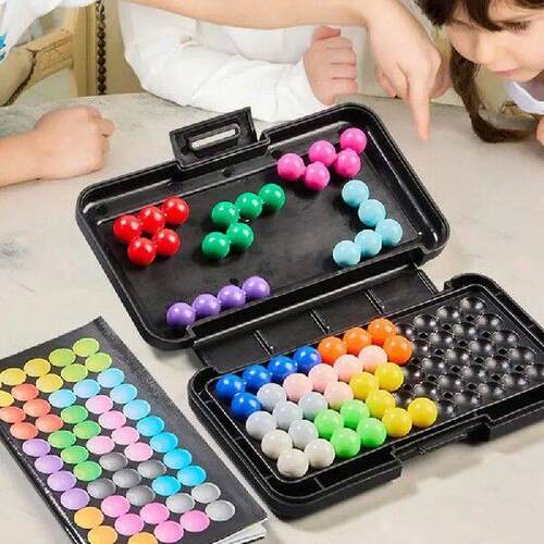 3D Puzzle Board Game Classic Pyramid Plate Pearl Logical