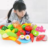 Toys Set Pretend Children Fruit Kitchen Play Vege Simulation