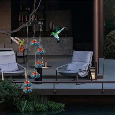 D9-Charming Wind Chimes Bird Feeders, Wind Chime Bird