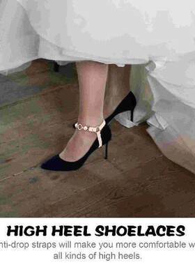 3 Pairs Pearl Anti Drop Heel Laces Miss High Heels Ankle