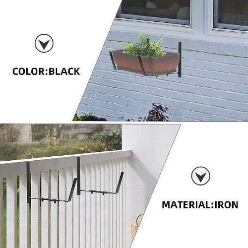1 set Flower Pot Stand Metal Plant Hanger Wall Hanging