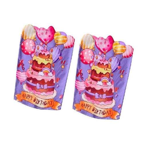 2Pcs Festival Happy Birthday Chair Back Covers for Home and