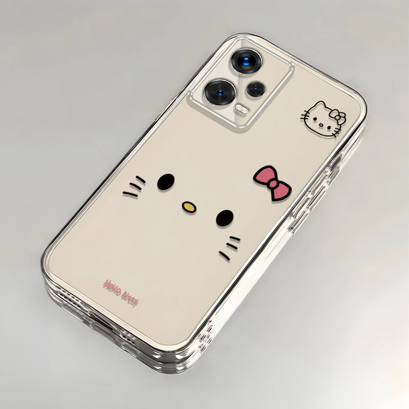 可爱kt猫适用红米Note12Pro手机壳新款22101316C防摔镜头全包男女挂绳创意透明保护套高级感时尚软壳小众情侣
