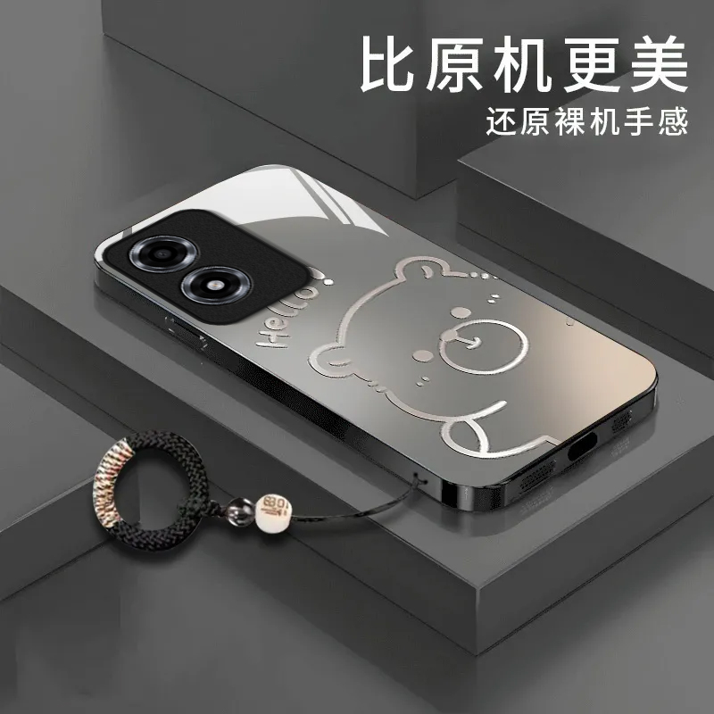 渐变水豚适用OPPOA2X手机壳新款PJS110防摔镜头全包男女挂绳液态玻璃硬壳保护套高级感时尚个性小众情侣网红