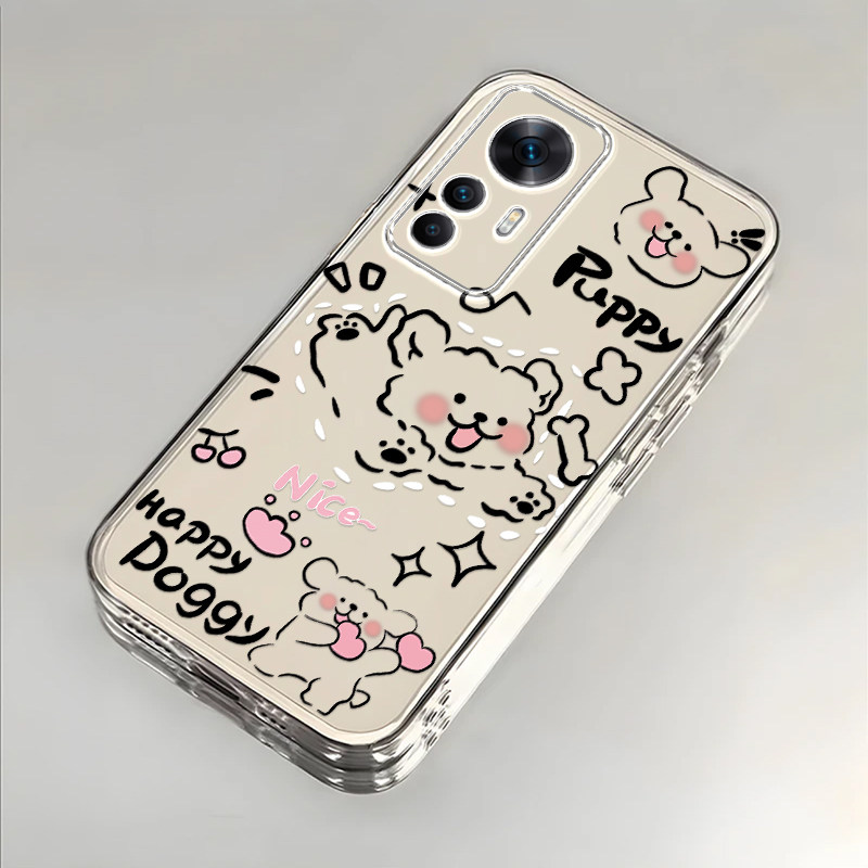 奔跑小狗适用红米K50至尊版手机壳新款2022CP8469防摔镜头全包男女挂绳创意透明保护套高级感时尚潮外壳小众