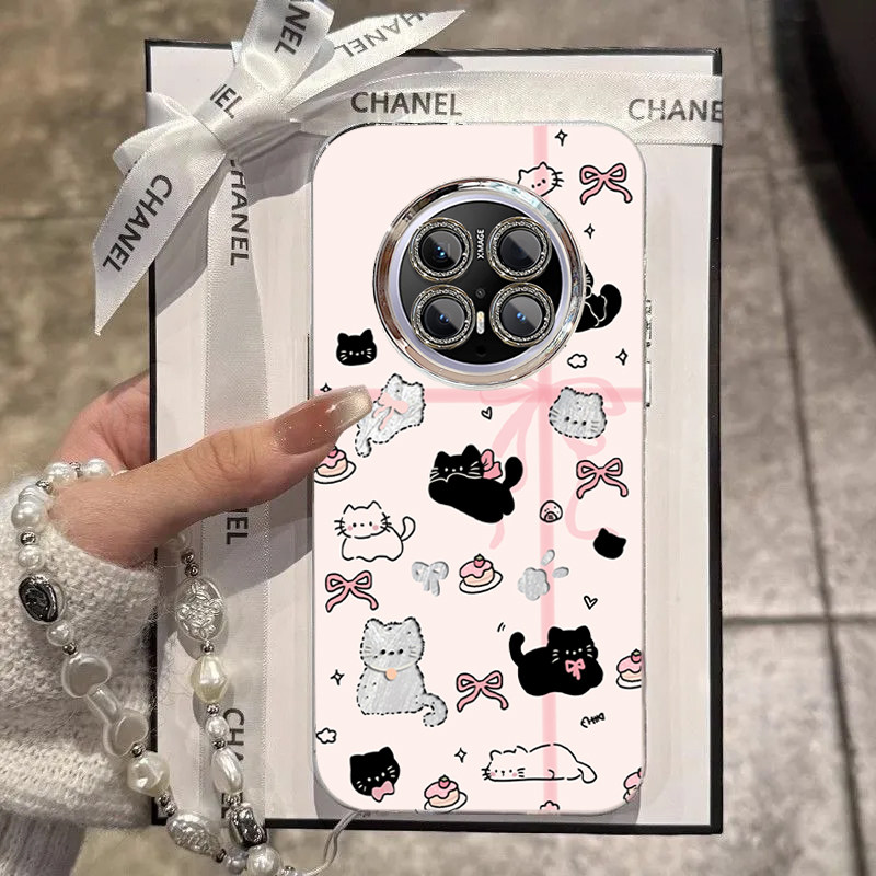 适用华为Mate70Pro手机壳mate60/50/40pro新款mate50e高级30e全包40e防摔mate20华为智选 NZONES7/50Pro+小猫