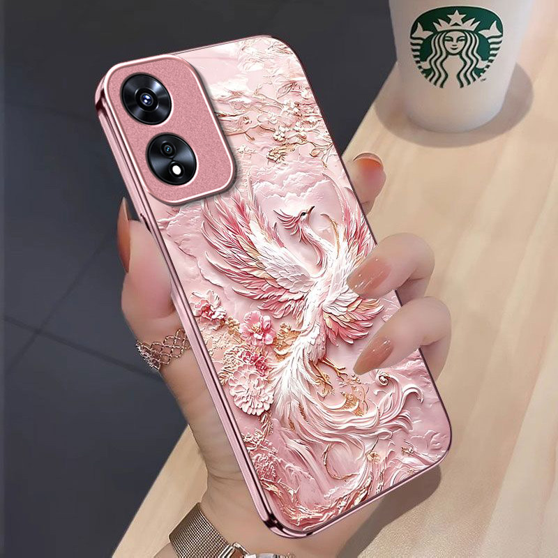 鎏金凤凰适用OPPOA97手机壳oppoa96/95玻璃a93/92s新款a91/72n外壳58/56/55硬壳36/32/5高级11/9/2x液态a3/1i