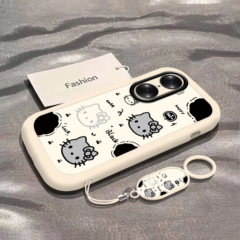 适用华为荣耀60手机壳GIA一AN00保护Honor6OSE套GIAAN新款专用X60S60E曲屏曲面屏ES硅胶全包防摔可爱kt猫女的